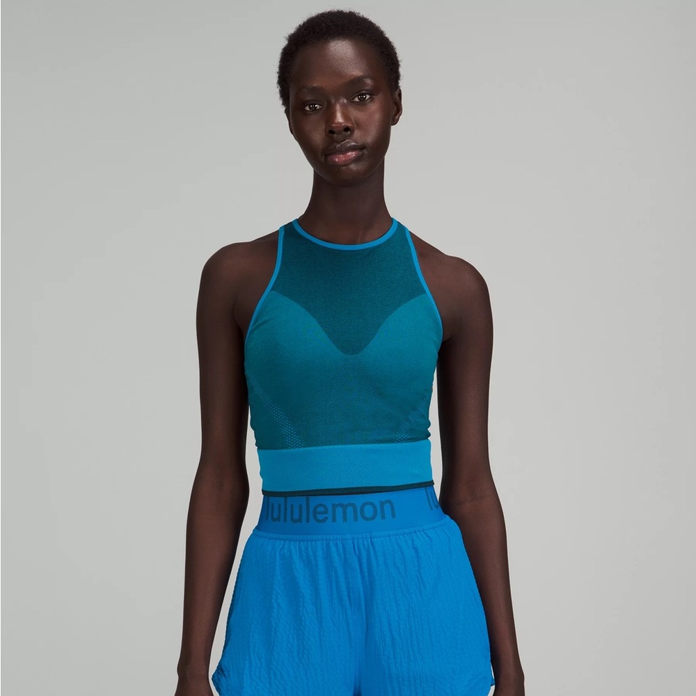 Lululemon Seamless Mesh Supportive Training Tank Top	
Poolside